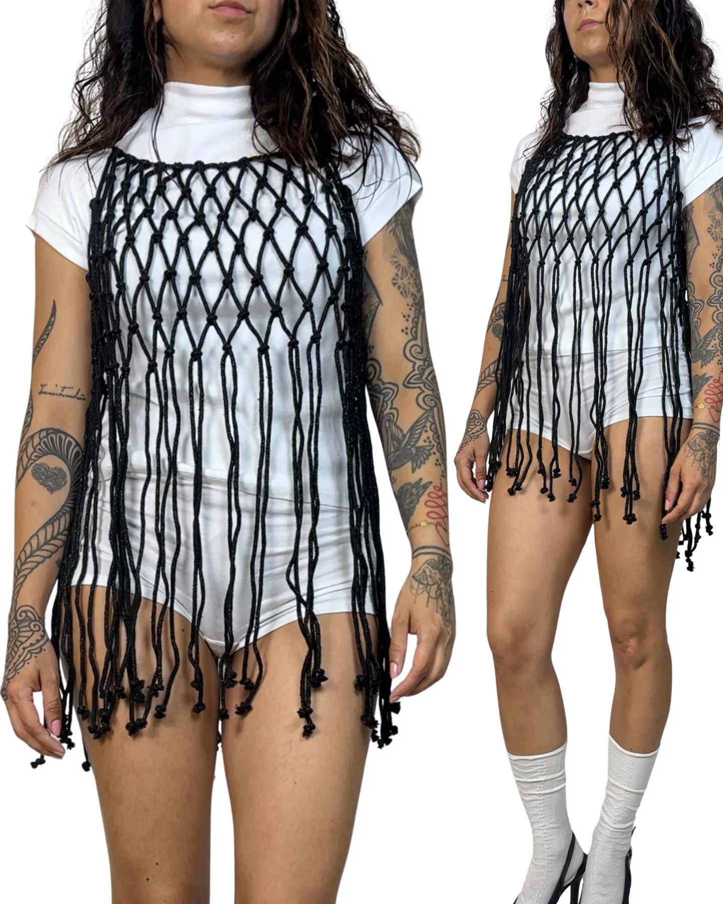 MINI VESTIDO NEGRO GALAXIA