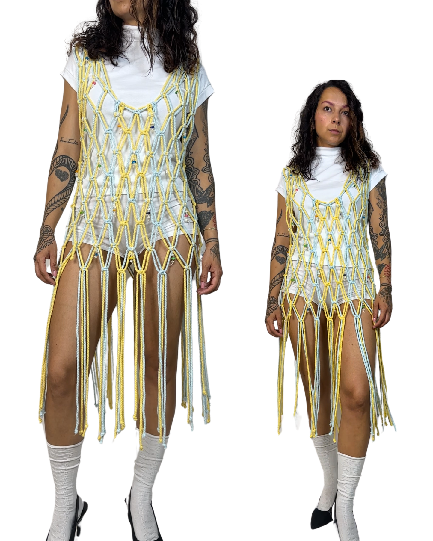 VESTIDO BITONO GÉMINIS