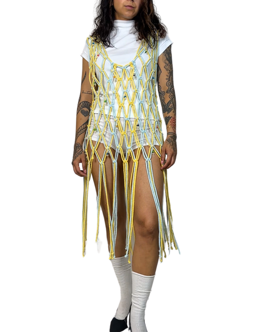 VESTIDO BITONO GÉMINIS